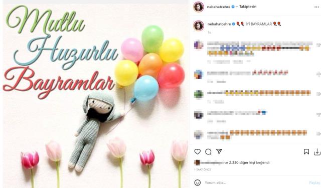 Ünlü isimler Ramazan Bayramı'nı aileleriyle kutladı! Eşini kaybeden Ece Erken'in paylaşımı ise duygulandırdı