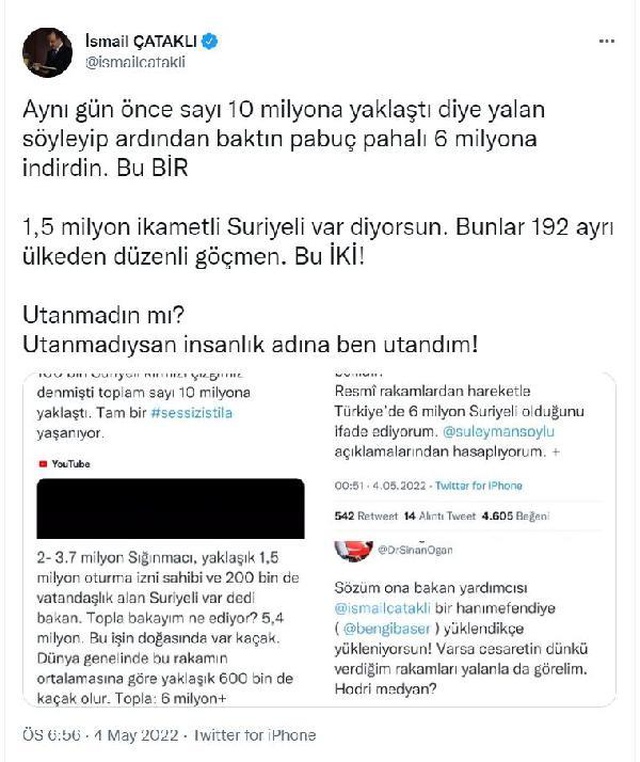 Ali Kınık'ın şiiriyle yanıt vermişti! Bakan Yardımcısı Çataklı'dan Sinan Oğan'a tepki
