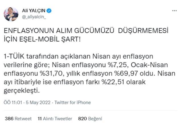 Memur-Sen Genel Başkanı Ali Yalçın: Eşel-Mobil sistemi şart