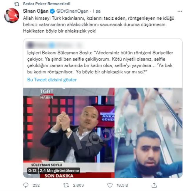 Süleyman Soylu ile Ümit Özdağ arasındaki polemiğe Sedat Peker de dahil oldu! Paylaşımlar üst üste geldi Süleyman Soylu ile Ümit Özdağ arasındaki polemiğe Sedat Peker de dahil oldu! Paylaşımlar üst üste geldi