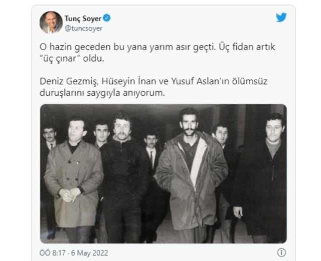 CHP Genel Başkanı Kemal Kılıçdaroğlu Deniz Gezmiş, Yusuf Aslan ve Hüseyin İnan'ı andı: Bundan 50 yıl önce idam edildiler