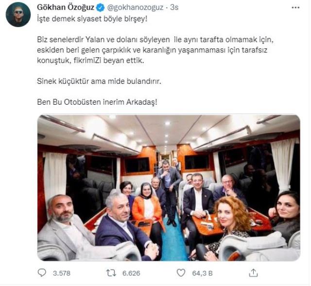 Ekrem İmamoğlu'nun gazetecilerle fotoğrafına ünlüler de tepki gösterdi: Ben bu otobüsten inerim arkadaş Ekrem İmamoğlu'nun gazetecilerle fotoğrafına ünlüler de tepki gösterdi: Ben bu otobüsten inerim arkadaş