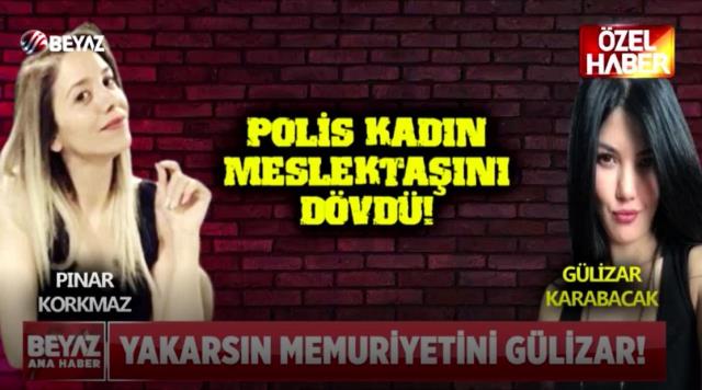 İçki içip yüksek sesle müzik dinleyen kadın polis ve arkadaşları erkek polise saldırıp kafasını yardı