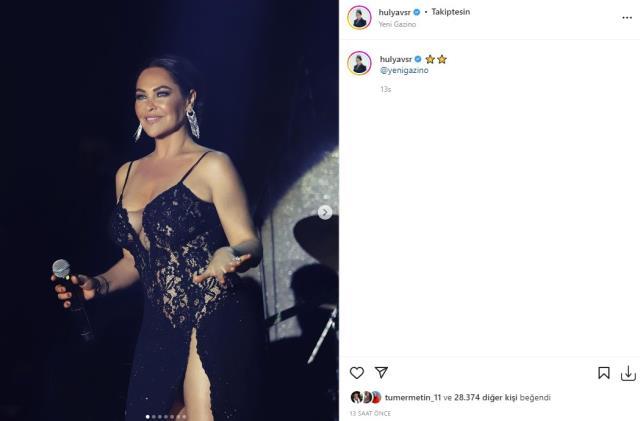 59'luk Hülya Avşar, kasığına kadar uzanan yırtmacıyla genç kızlara taş çıkarttı