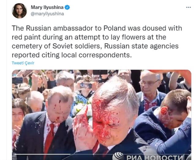 Polonya'da Rus bakana boyalı saldırı: Yüzü kıpkırmızı oldu