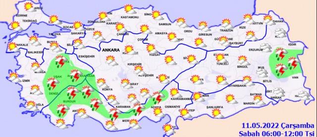 11 Mayıs Çarşamba günü hava nasıl olacak? 11 Mayıs Çarşamba günü hava nasıl olacak?