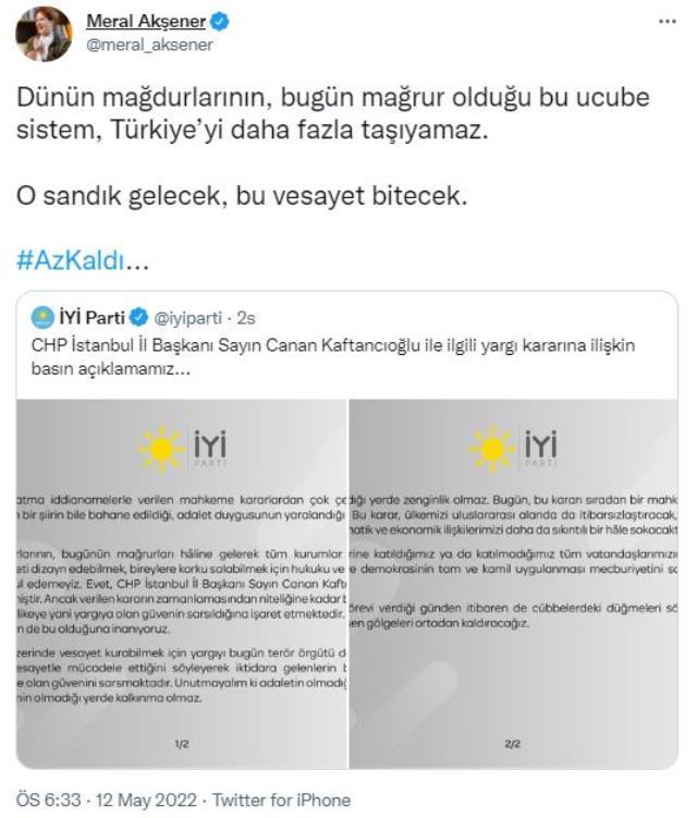 Canan Kaftancıoğlu'na verilen cezanın onanması büyük yankı uyandırdı! Siyasi isimlerden peş peşe açıklama