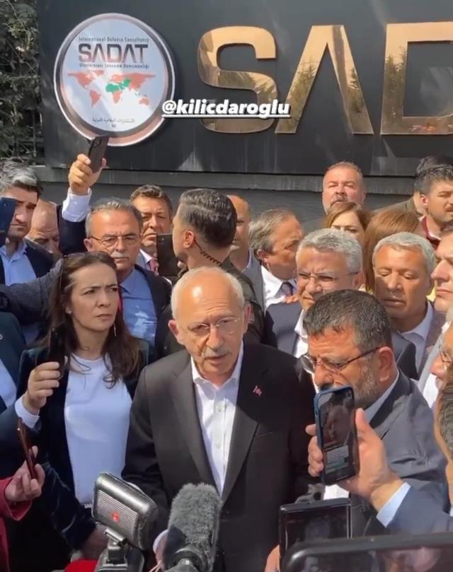 Son Dakika: Kılıçdaroğlu, SADAT'ın önünde Son Dakika: Kılıçdaroğlu, SADAT'ın önünde