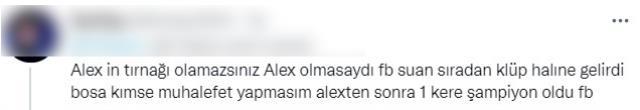 Fenerbahçe'nin İmparator'u da Alex'i hedef aldı! Taraftar artık 'Yeter' deyip kıyameti kopardı