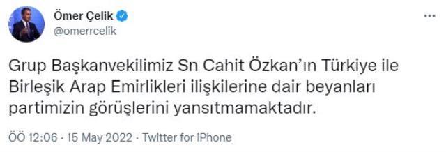 BAE çıkışıyla AK Parti'yi karıştıran Grup Başkanvekili Cahit Özkan'ın istifasının istendiği iddia edildi