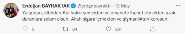 İmalı paylaşımı Erdoğan'a gönderme olarak yorumlanan Bayraktar yeni tweet'inde bu kez 'başkan' ifadesini kullandı
