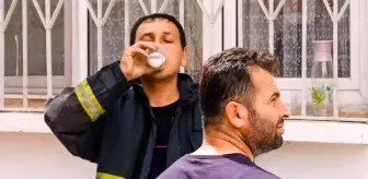 Metruk binada çıkan yangında mahallelinin itfaiyecilere ayran seferberliği