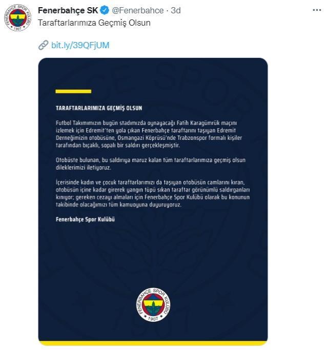 Trabzonspor taraftarı çoluk çocuk dinlemedi! Fenerbahçelilerin olduğu otobüsün içine yangın tüpü sıktılar