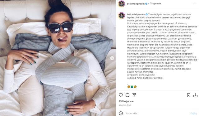 1 ay önce trafik kazası geçiren Belçim Bilgin, hasta yatağında yaşadıklarını anlattı