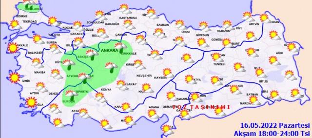 16 Mayıs Pazartesi günü hava nasıl olacak?