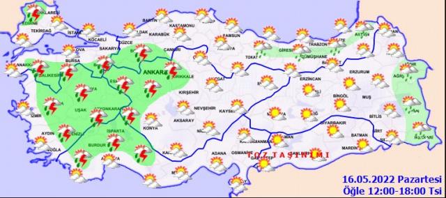 16 Mayıs Pazartesi günü hava nasıl olacak?