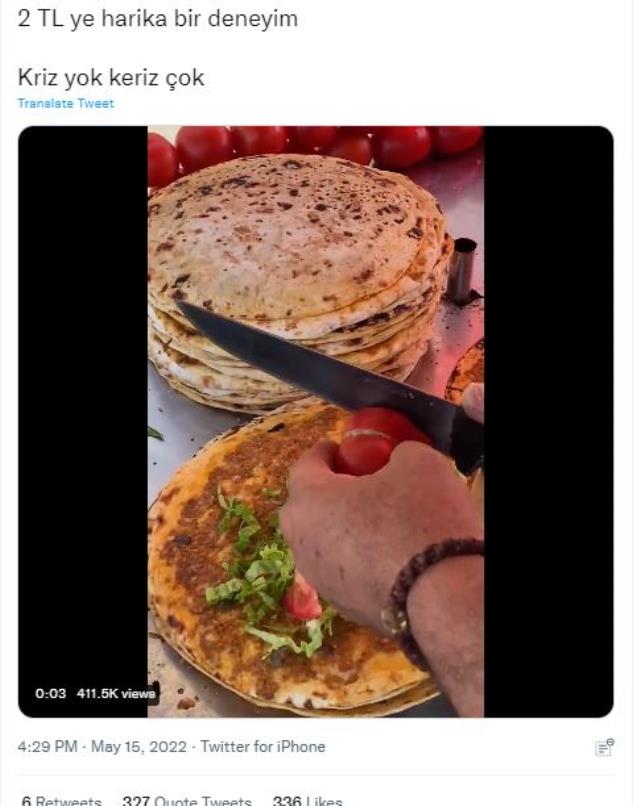 2 TL'ye satılan lahmacun, sosyal medyanın gündemine oturdu: Vallahi çok güzeldi