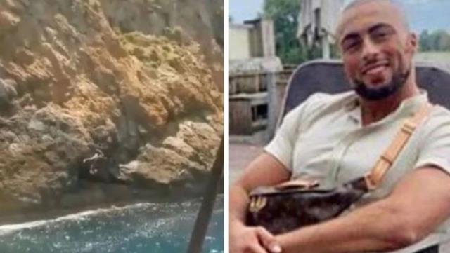 Eski futbolcu Mourad Lamrabatte'nin uçurumdan denize atlarken kayaya çarpıp öldüğü anları eşi anbean kaydetti