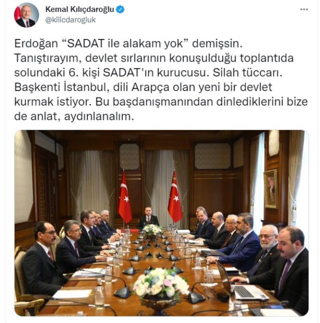 Kılıçdaroğlu'ndan 'SADAT ile alakam yok' diyen Erdoğan'a yanıt