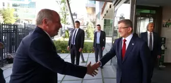 Memleket Partisi Genel Başkanı İnce, Gelecek Partisi Genel Başkanı Davutoğlu'nu ziyaret etti