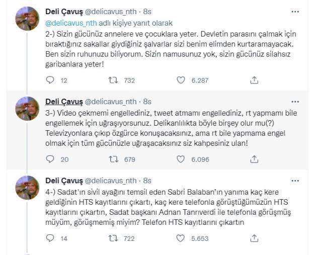 Sedat Peker, Deli Çavuş üzerinden SADAT'a esti gürledi: Devletin parasını çalmak için bıraktığınız sakallar sizi kurtaramayacak