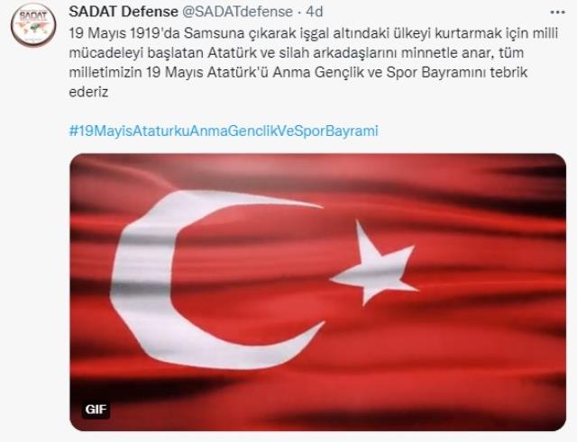 SADAT'ın 19 Mayıs mesajında Atatürk'ün adı geçirilmedi! Tepkiler sonrası silip yenisini yayınladılar SADAT'ın 19 Mayıs mesajında Atatürk'ün adı geçirilmedi! Tepkiler sonrası silip yenisini yayınladılar