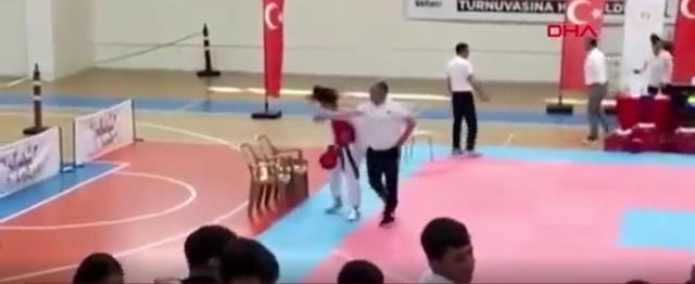19 Mayıs'ta büyük rezillik! Sporcusunun elenmesine kızan antrenör, genç kızı uluorta tokatladı