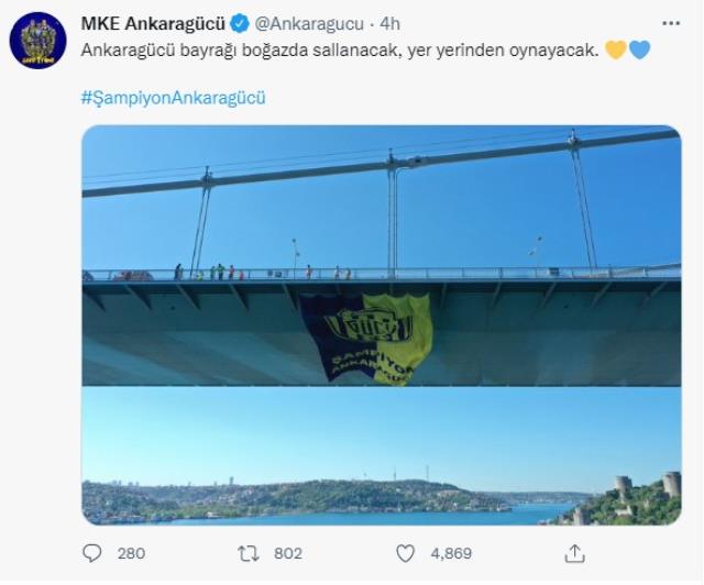 Büyük coşku! İstanbul'da köprüler sarı-lacivertli bayraklarla donatıldı Büyük coşku! İstanbul'da köprüler sarı-lacivertli bayraklarla donatıldı