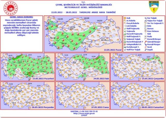 22 Mayıs Pazar günü hava nasıl olacak? İşte bölgelerimizde ve bazı şehirlerimizde hava durumu 22 Mayıs Pazar günü hava nasıl olacak? İşte bölgelerimizde ve bazı şehirlerimizde hava durumu