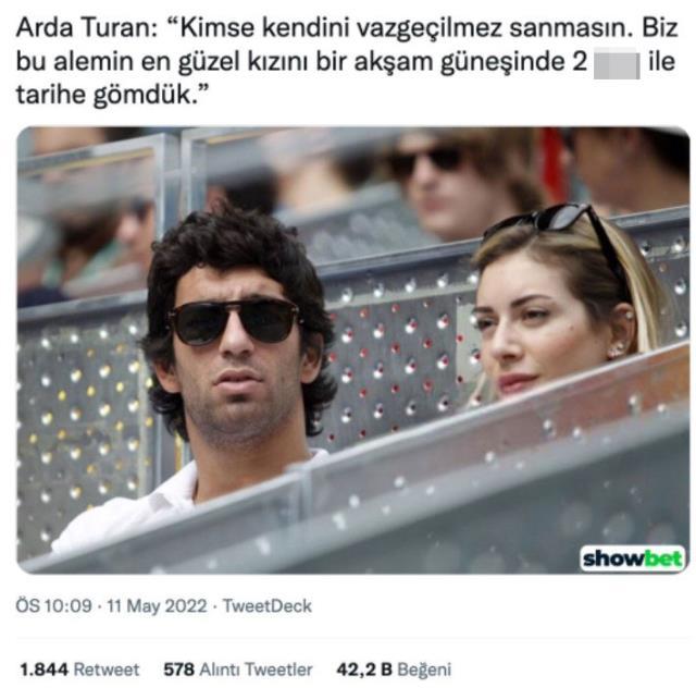 Arda Turan'ın 'Biz bu alemin en güzel kızını bir akşam güneşinde iki b... ile tarihe gömdük' dediği iddiası