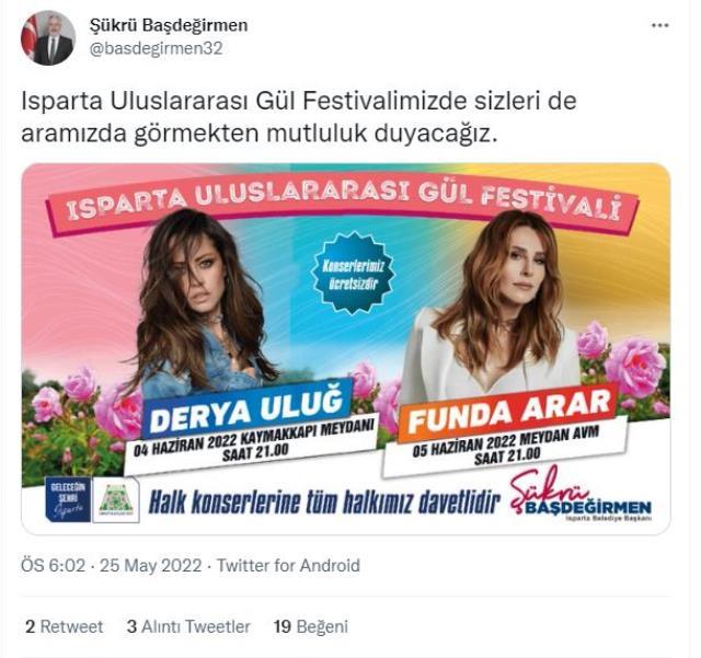 Melek Mosso'nun Isparta'da düzenlenecek konseri iptal edildi