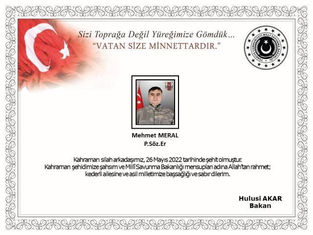Son Dakika! Pençe Kilit Operasyonu bölgesine açılan taciz ateşinde bir askerimiz şehit oldu