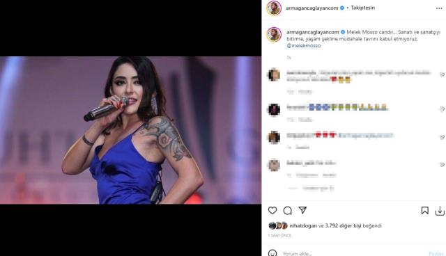 Ünlü isimler, Isparta konseri iptal edilen Melek Mosso'ya destek oldu