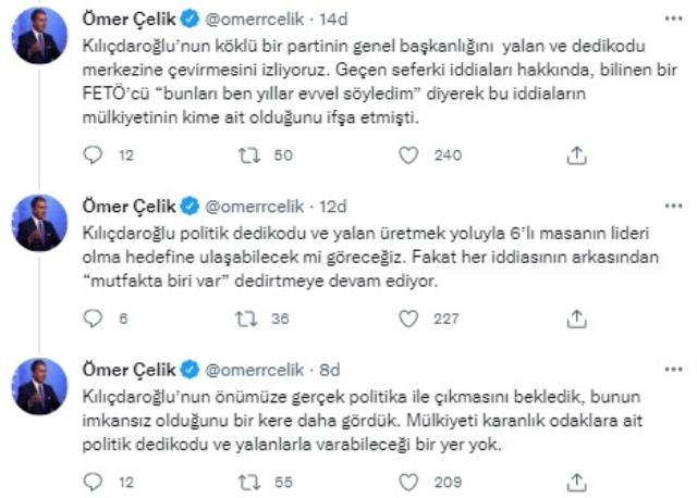 AK Parti'den Kılıçdaroğlu'nun Cumhurbaşkanı Erdoğan ve ailesini hedef alan paylaşımına yanıt: Politik dedikodu ve sistematik yalan üretiyor
