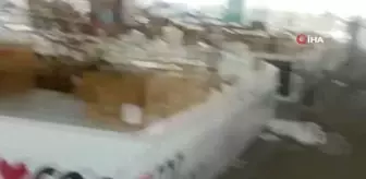 Fırtınaya rağmen fuar kuruldu, stantlar yerle bir oldu