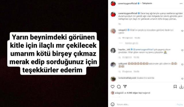 Esra Erol'da muhabiri Caner Toygar, beynindeki kitle tespit edildiğini duyurdu