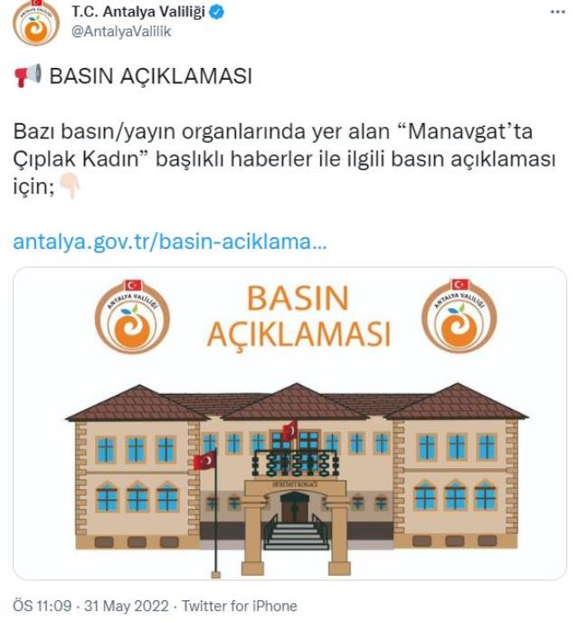 Manavgat'ta çıplak dolaşan kadın ile ilgili Antalya Valiliği'nden açıklama! Yüzde 70 zihinsel engelli olduğu ortaya çıktı Manavgat'ta çıplak dolaşan kadın ile ilgili Antalya Valiliği'nden açıklama! Yüzde 70 zihinsel engelli olduğu ortaya çıktı