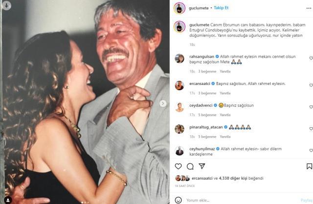 Oyuncu Ebru Cündübeyoğlu'nun babası hayatını kaybetti