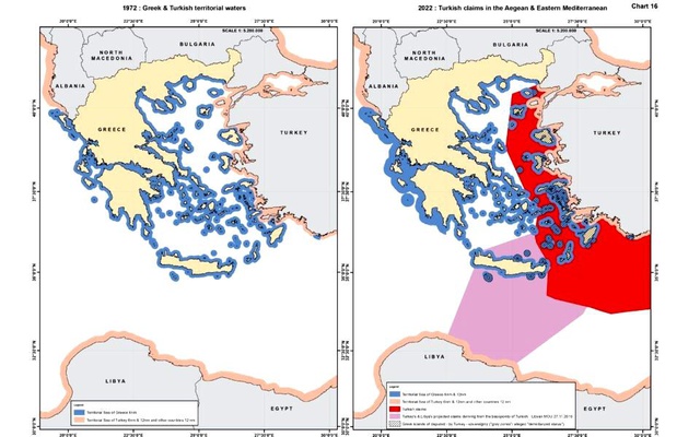 Yunanistan'dan yurt dışındaki temsilciliklerine Türkiye karşıtı 16 farklı harita Yunanistan'dan yurt dışındaki temsilciliklerine Türkiye karşıtı 16 farklı harita
