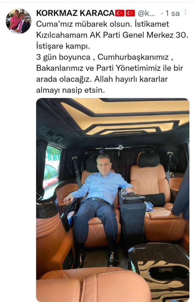 AK Partili Korkmaz Karaca, lüks araç içinde fotoğraf paylaştı! Tepkiler gelince gönderiyi kaldırdı