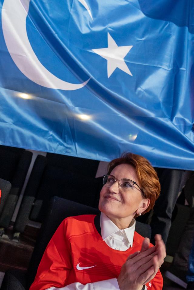 Milli maça damga vuran olay! Meral Akşener ve beraberindeler Doğu Türkistan bayrağı açarak Çin'i protesto etti Milli maça damga vuran olay! Meral Akşener ve beraberindeler Doğu Türkistan bayrağı açarak Çin'i protesto etti
