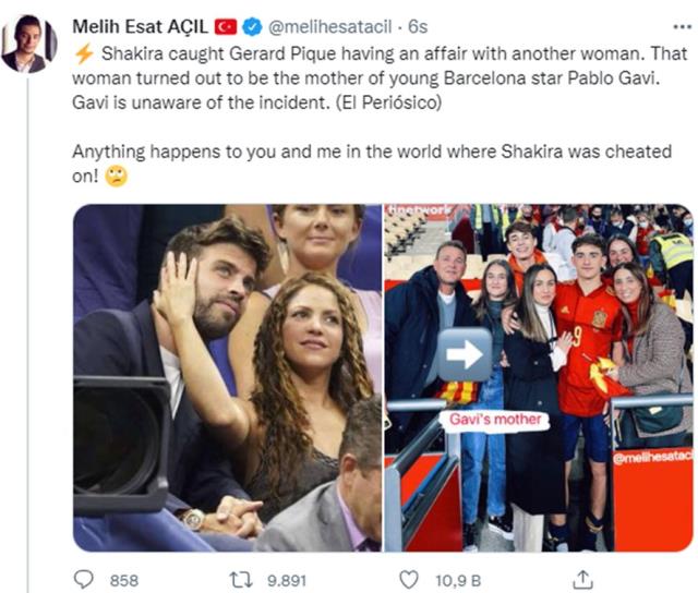 Pique'nin, Shakira'yı takım arkadaşının annesiyle aldattığı iddiası
