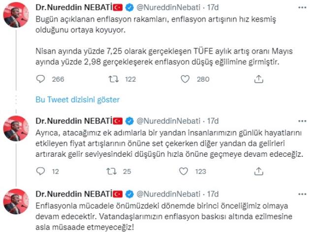 Son Dakika! Bakan Nebati: Bugün açıklanan veriler, enflasyon artışının hız kesmiş olduğunu ortaya koyuyor