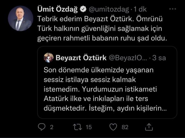 Ümit Özdağ'dan Beyazıt Öztürk paylaşımı! Gerçeği öğrenince apar topar kaldırdı