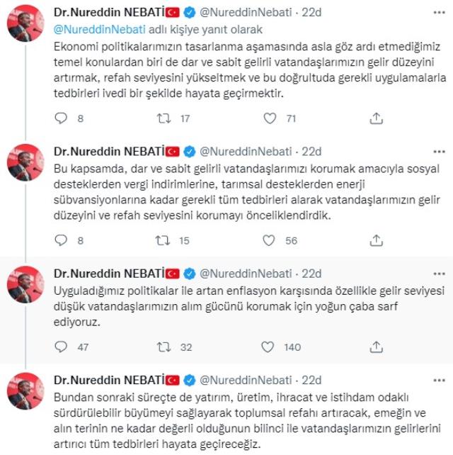Bakan Nureddin Nebati, gündem olan 'dar gelirli' sözlerine açıklık getirdi Bakan Nureddin Nebati, gündem olan 'dar gelirli' sözlerine açıklık getirdi