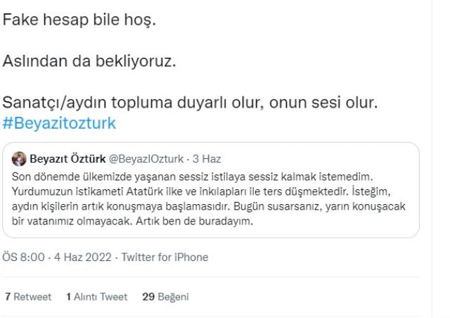 Beyazıt Öztürk'ün mültecilerle ilgili attığı iddia edilen tweet