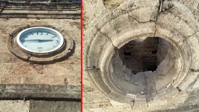 Restorasyon sırasında ortaya çıktı! Tarihi Saat Kulesi'nin orijinal saatini çalıp plastiğini takmışlar
