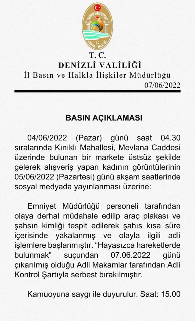Tekel bayisine yarı çıplak giren kadına gözaltı (2) Tekel bayisine yarı çıplak giren kadına gözaltı (2)