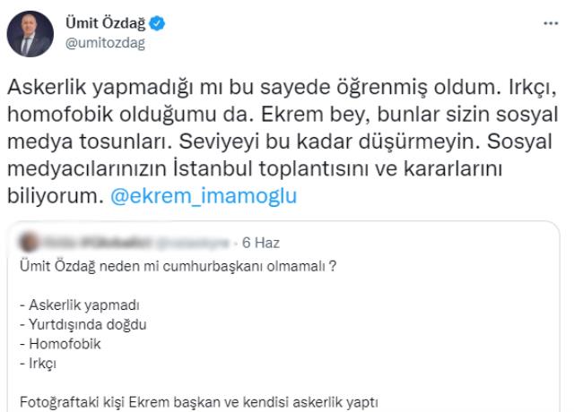 Ümit Özdağ, askerlik fotoğrafını paylaşıp İBB Başkanı Ekrem İmamoğlu'na mesaj gönderdi Ümit Özdağ, askerlik fotoğrafını paylaşıp İBB Başkanı Ekrem İmamoğlu'na mesaj gönderdi
