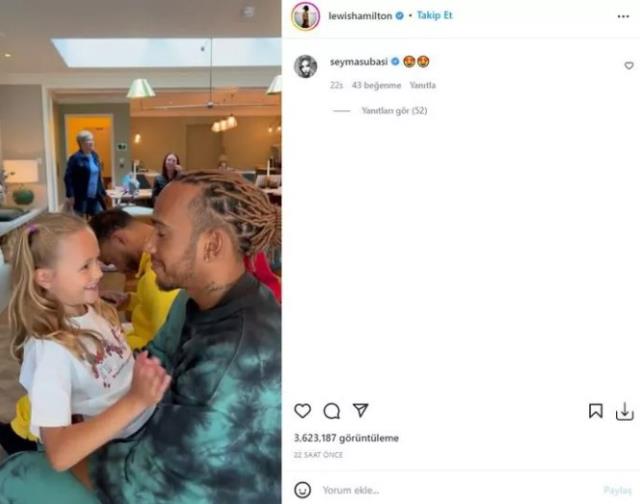 Şeyma Subaşı'nın Lewis Hamilton'ın paylaşımına yaptığı yorum sosyal medyayı salladı